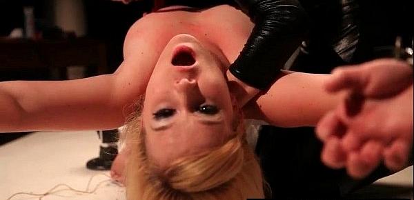  Steamy blond aroused adicted to bdsm